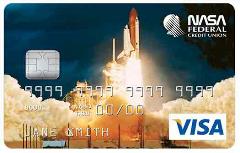 Classic Credit Card with shuttle launch graphic